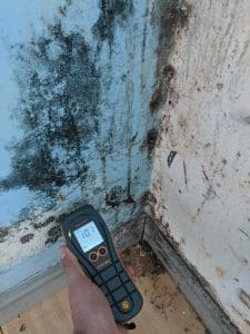 Damp survey Sheffield. Condensation found on an inspection in a property in Sheffield.